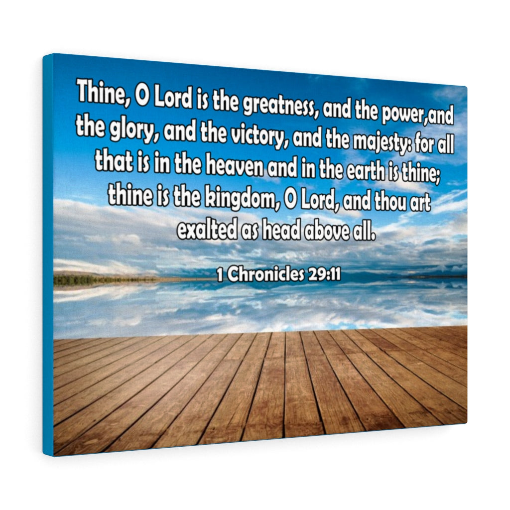 Scripture Walls Lord is The Greatness 1 Chronicles 29:11 Bible Verse Canvas Christian Wall Art Ready to Hang Unframed-Express Your Love Gifts