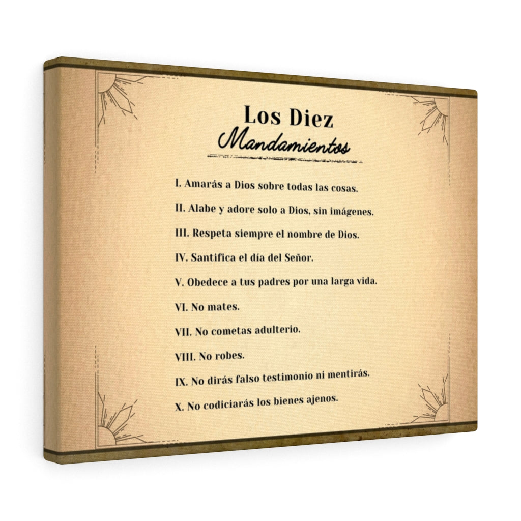 Scripture Walls Los Diez Mandamientos 10 Commandments Spanish Christian Wall Art Print Ready to Hang Unframed-Express Your Love Gifts