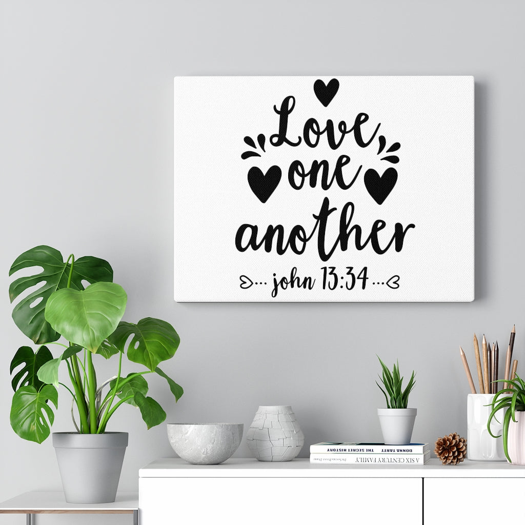 Scripture Walls Love Another John 13:34 Bible Verse Canvas Christian Wall Art Ready to Hang Unframed-Express Your Love Gifts