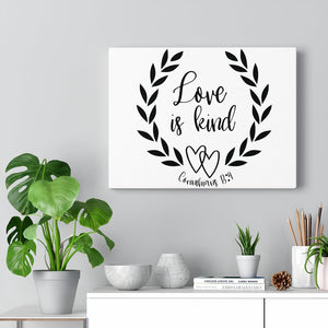 Scripture Walls Love Is Kind Heart Corinthians 13:4 Bible Verse Canvas Christian Wall Art Ready to Hang Unframed-Express Your Love Gifts
