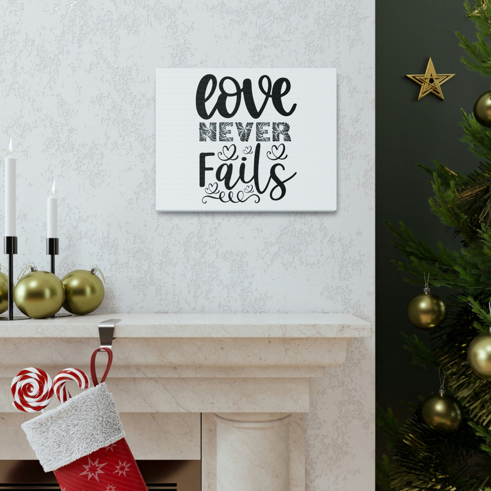 Scripture Walls Love Never Fails Psalm 86:15 Christian Wall Art Print Ready to Hang Unframed-Express Your Love Gifts
