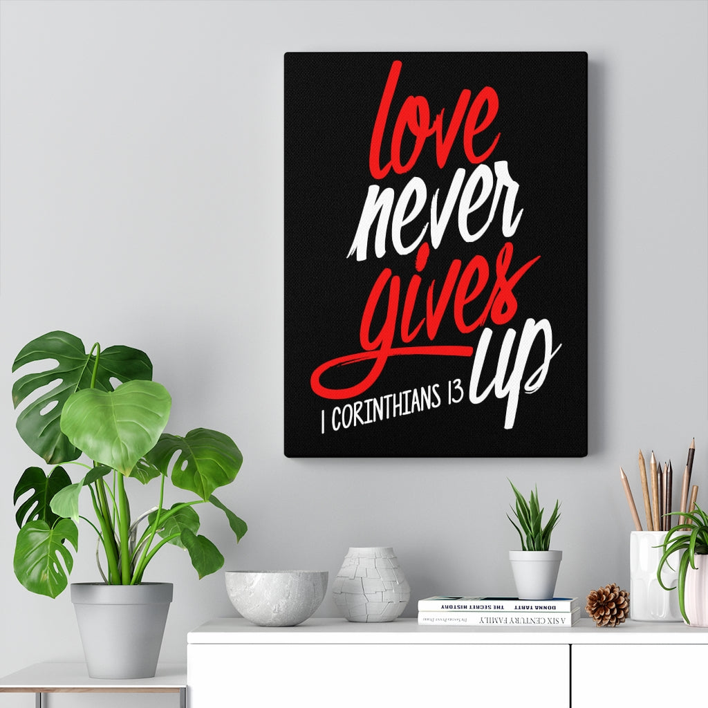 Scripture Walls Love Never Fails Corinthians 13:7 Bible Verse Canvas C -  Express Your Love Gifts