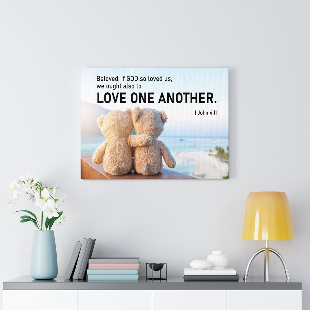 Scripture Walls Love One Another 1 John 4:11 Wall Art Christian Home Decor Unframed-Express Your Love Gifts