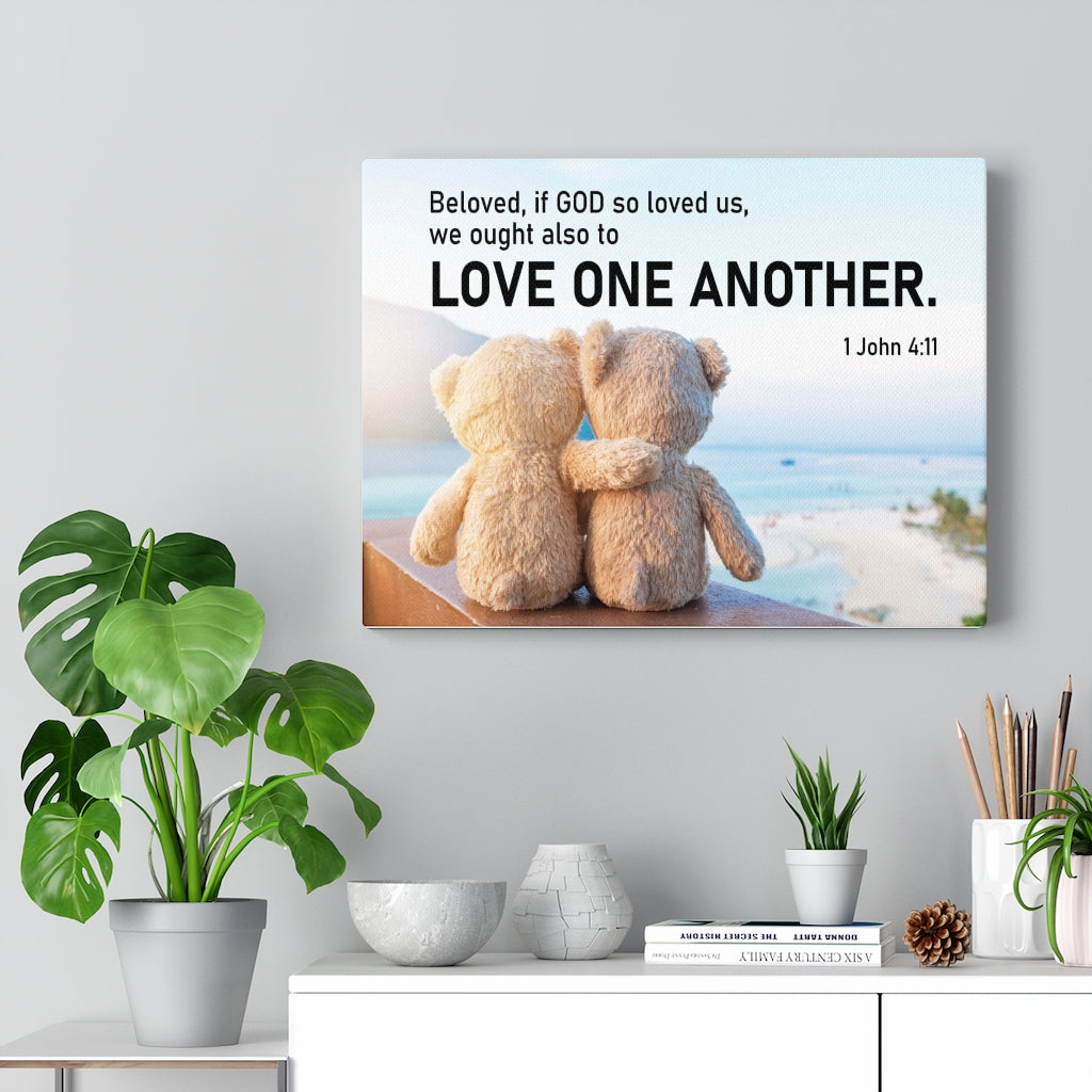 Scripture Walls Love One Another 1 John 4:11 Wall Art Christian Home Decor Unframed-Express Your Love Gifts