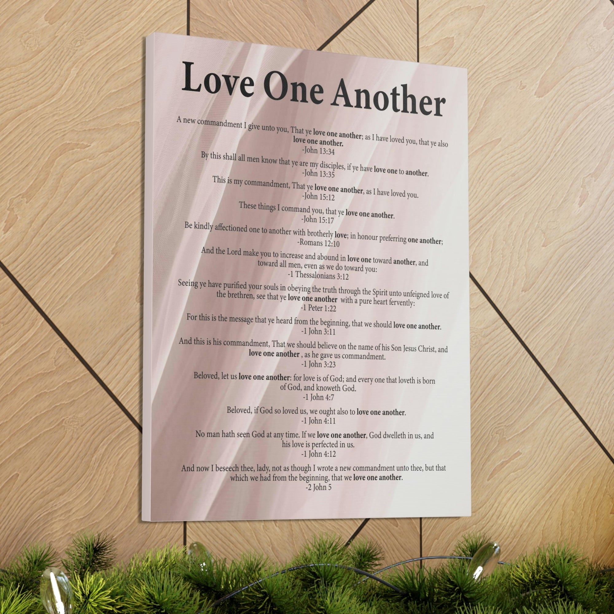 Scripture Walls Love One Another John 13:34 Christian Wall Art Ready to Hang Unframed-Express Your Love Gifts