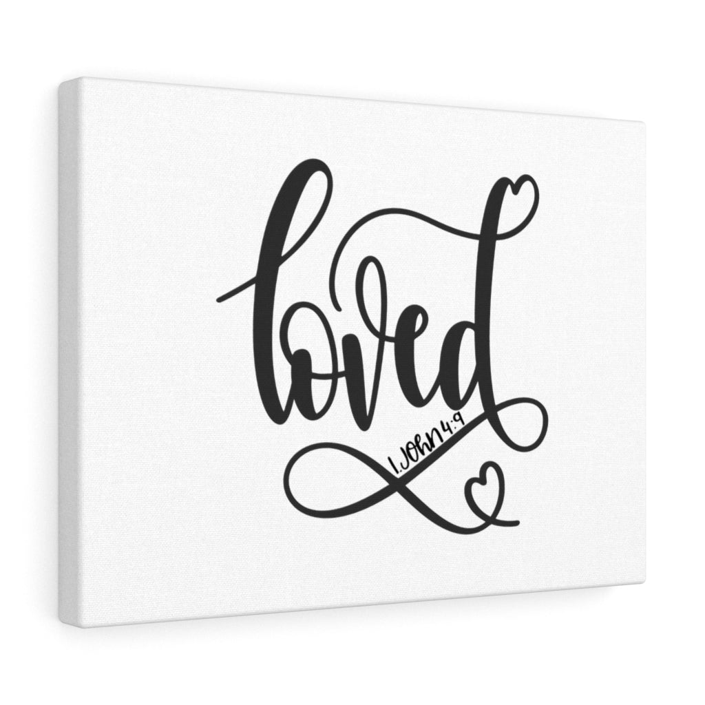 Scripture Walls Loved 1 John 4:9 Bible Verse Canvas Christian Wall Art Ready to Hang Unframed-Express Your Love Gifts