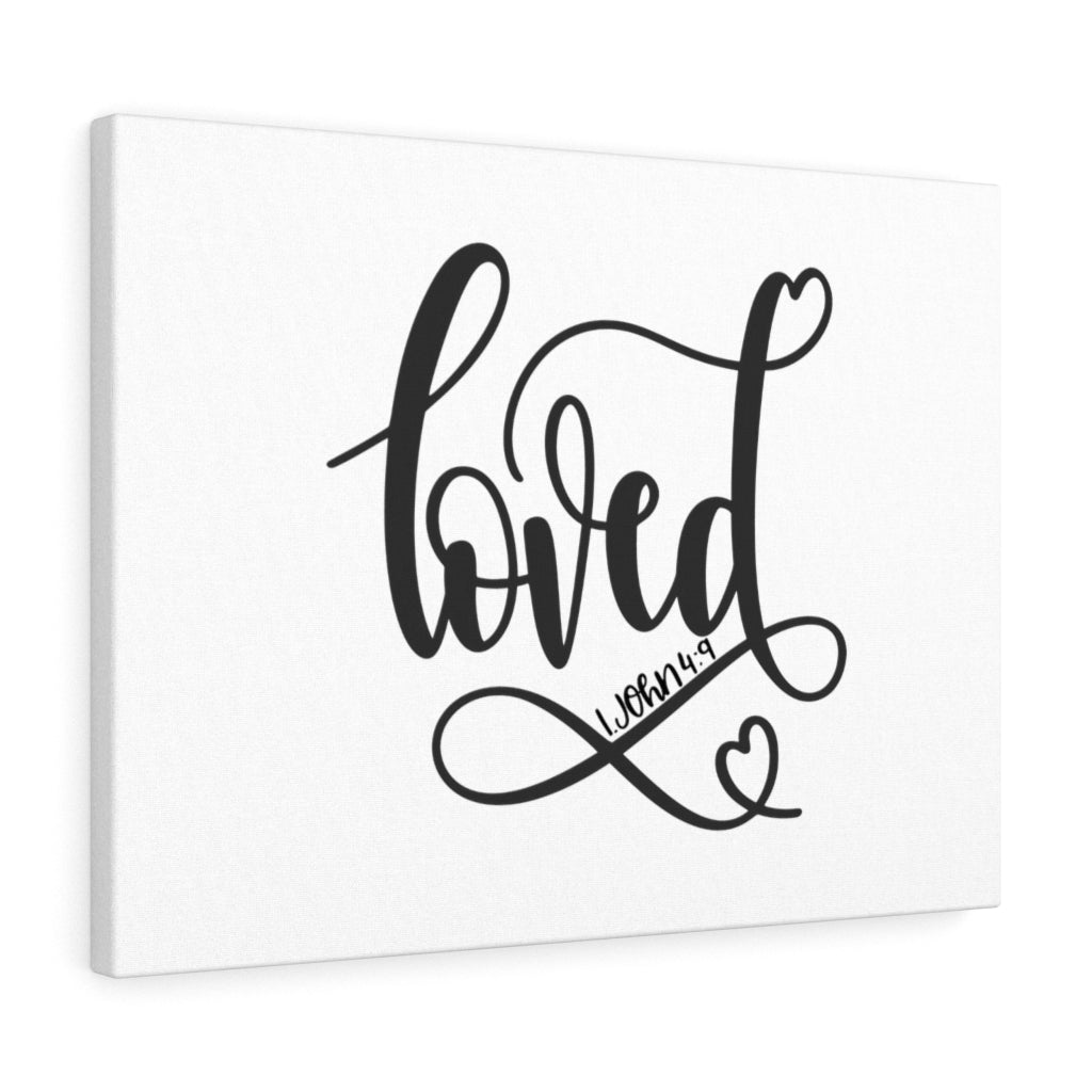 Scripture Walls Loved 1 John 4:9 Bible Verse Canvas Christian Wall Art Ready to Hang Unframed-Express Your Love Gifts