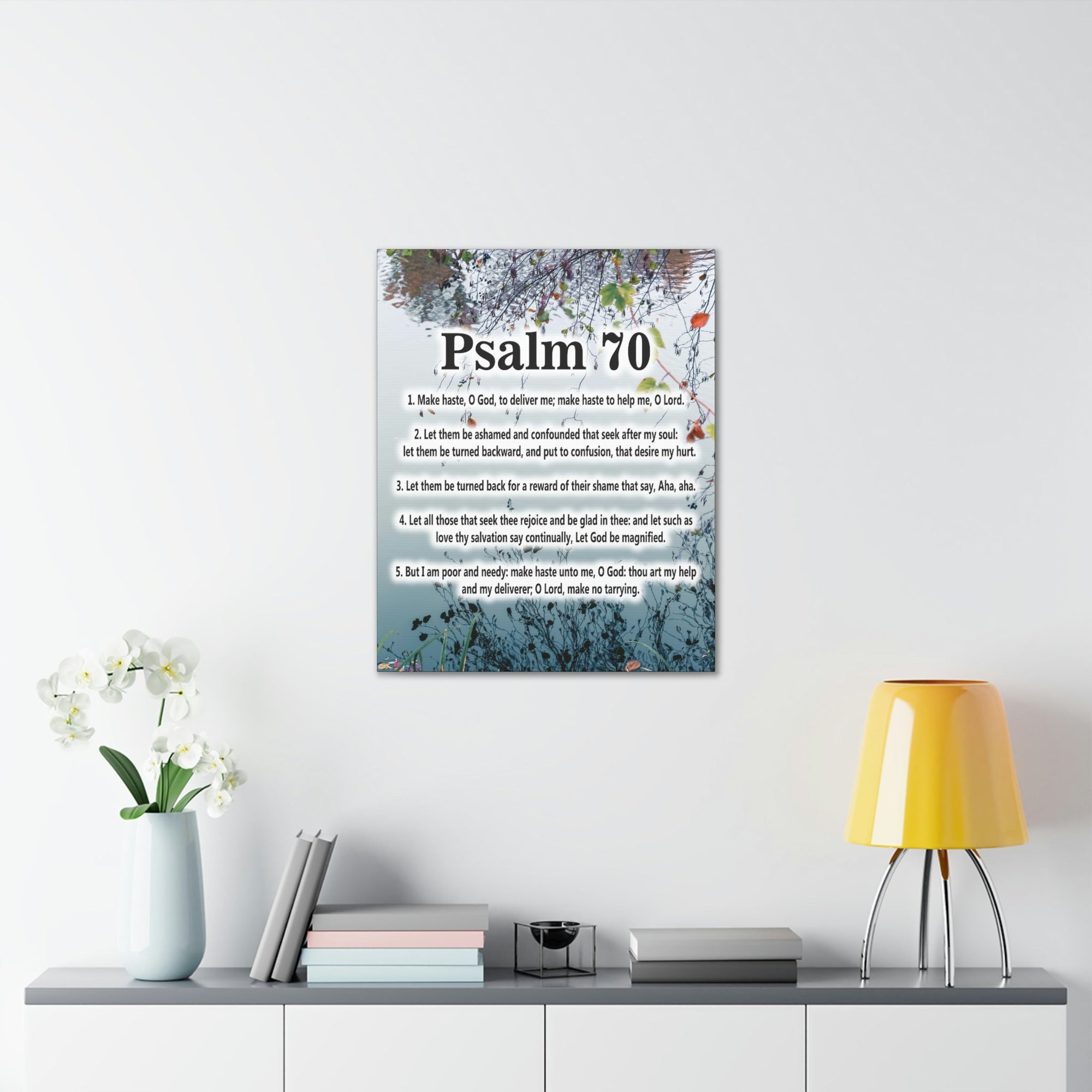 Scripture Walls Make Haste Psalm 70:1 Christian Wall Art Bible Verse Print Ready to Hang Unframed-Express Your Love Gifts