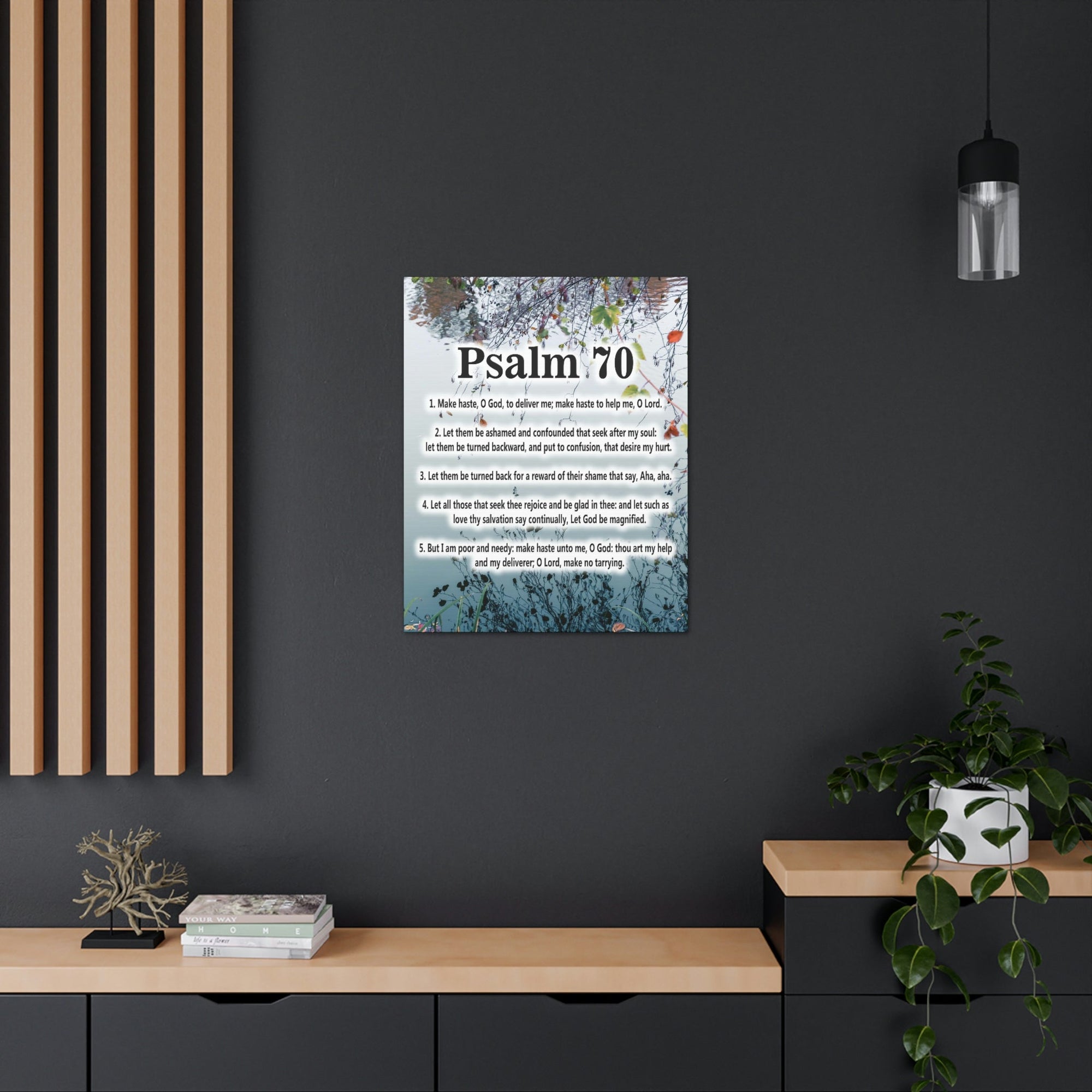 Scripture Walls Make Haste Psalm 70:1 Christian Wall Art Bible Verse Print Ready to Hang Unframed-Express Your Love Gifts