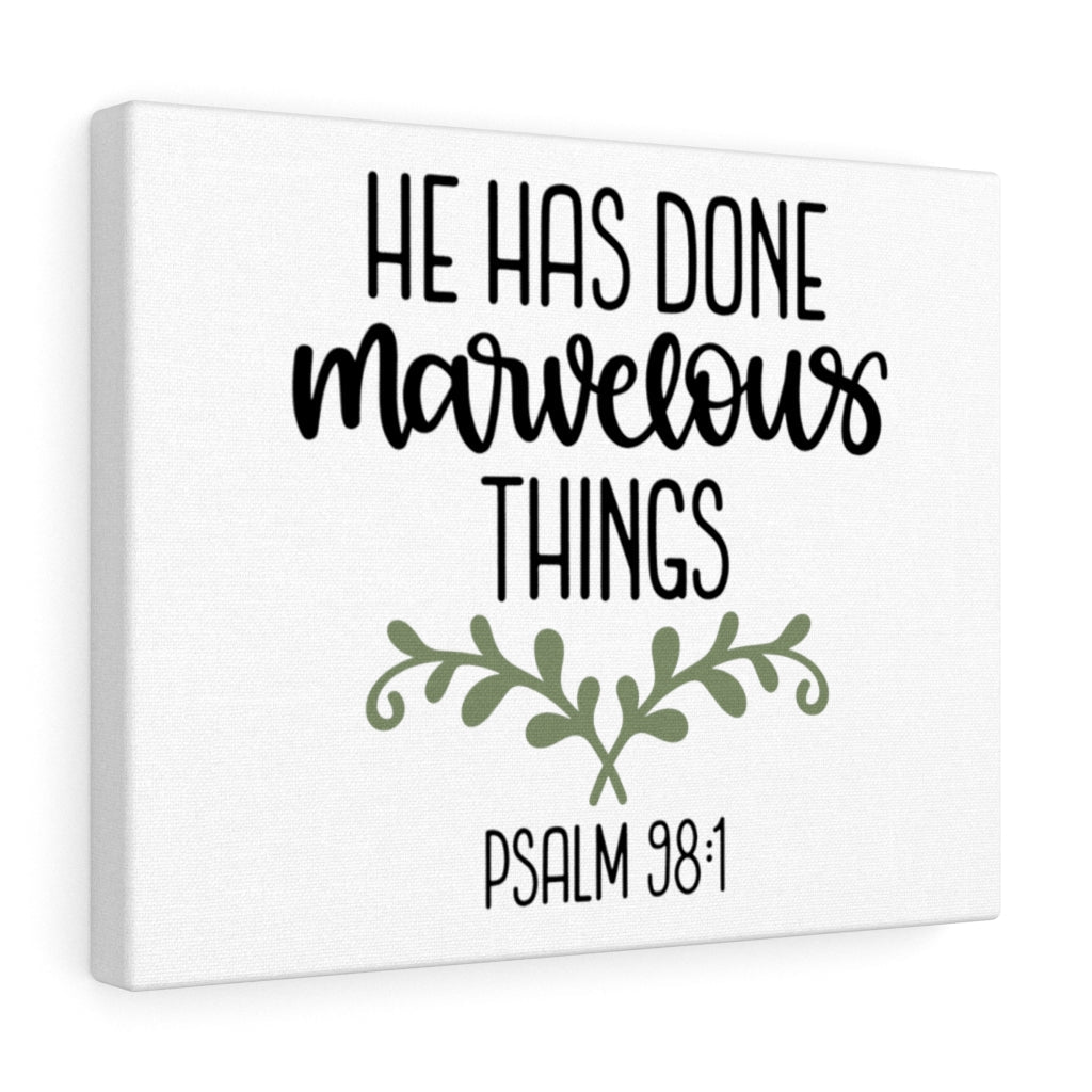 Scripture Walls Marvelous Psalm 98:1 Bible Verse Canvas Christian Wall Art Ready to Hang Unframed-Express Your Love Gifts