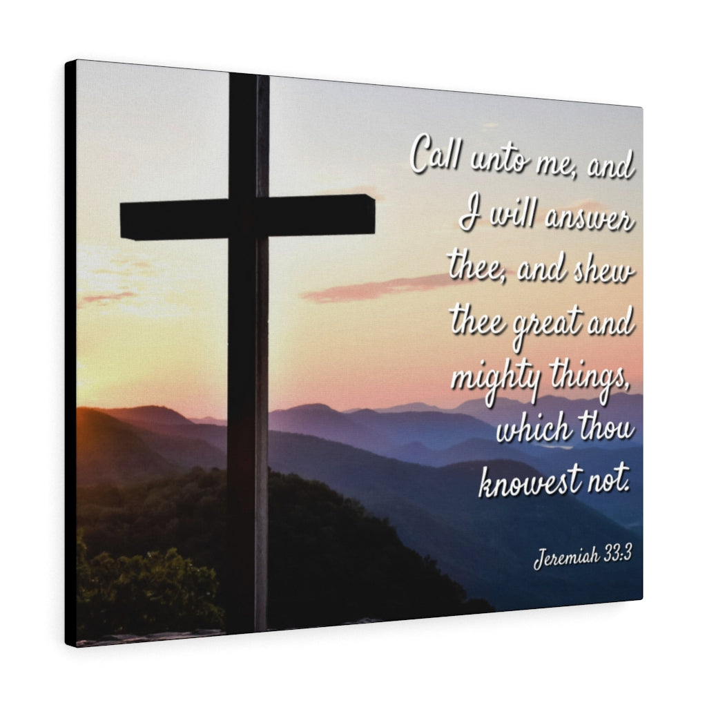 Scripture Walls Mighty Things Jeremiah 33:3 Bible Verse Canvas