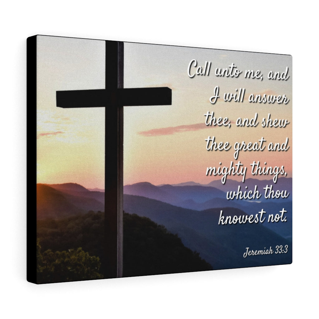 Scripture Walls Mighty Things Jeremiah 33:3 Bible Verse Canvas Christian Wall Art Ready to Hang Unframed-Express Your Love Gifts