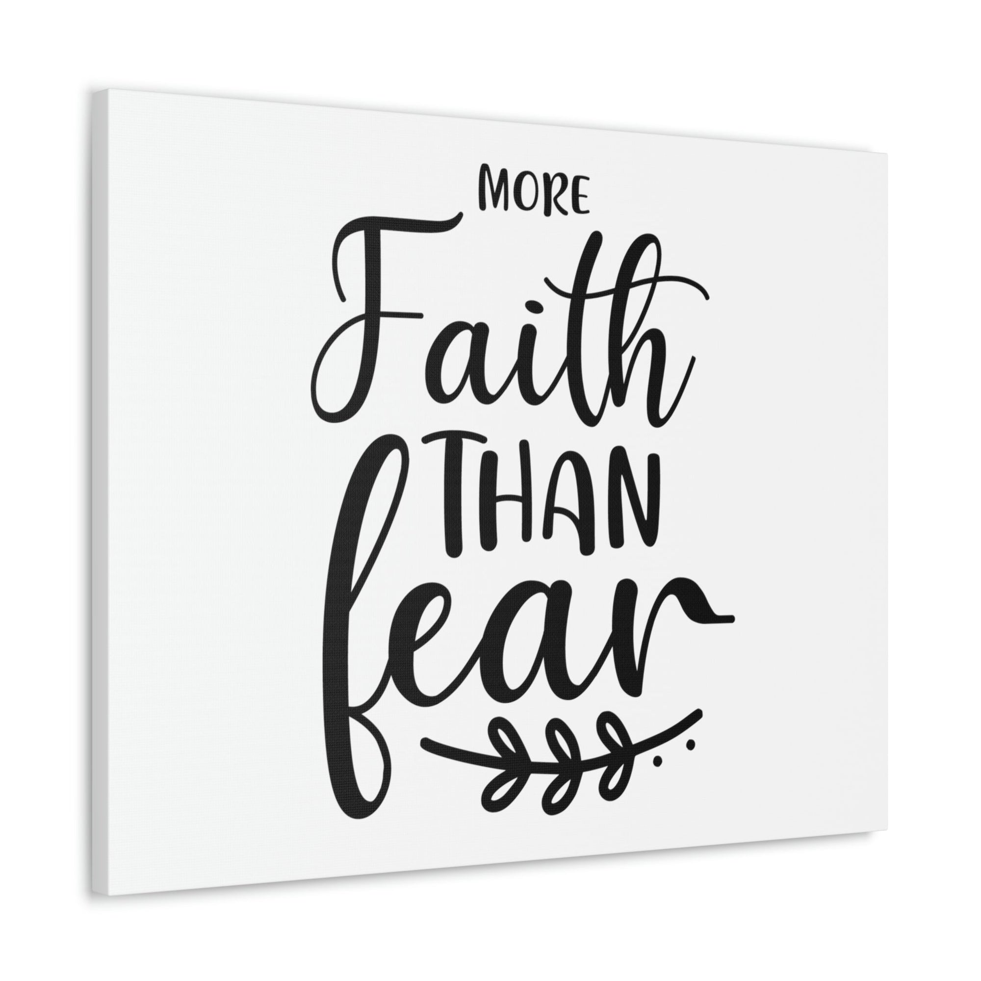 Scripture Walls More Faith Than Fear Psalm 34:4 Leaves Christian Wall Art Print Ready to Hang Unframed-Express Your Love Gifts