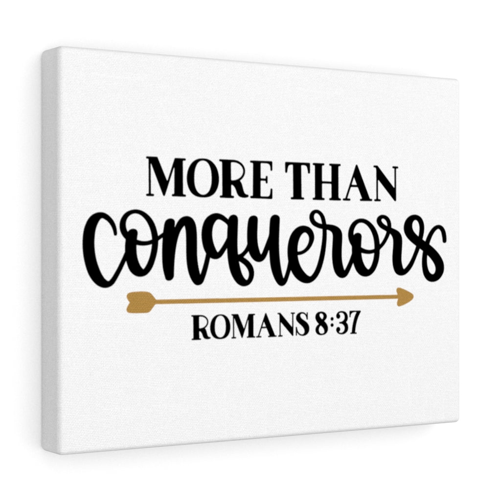 Scripture Walls More Than Conquerors Romans 8:37 Bible Verse Canvas Christian Wall Art Ready to Hang Unframed-Express Your Love Gifts