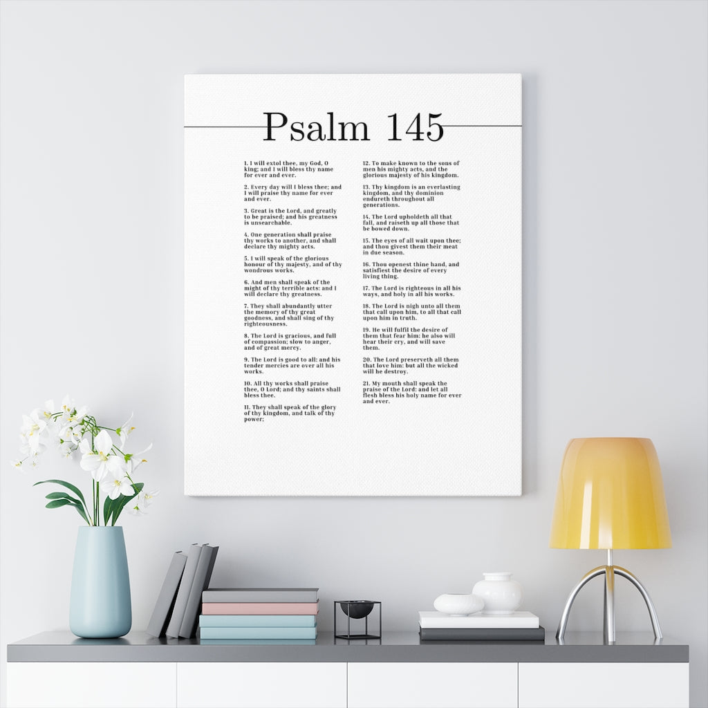 Scripture Walls My God O King Psalm 145 Bible Verse Canvas Christian Wall Art Ready to Hang Unframed-Express Your Love Gifts