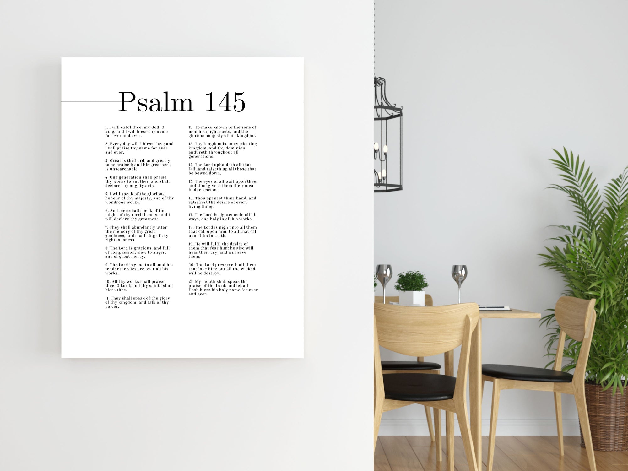 Scripture Walls My God O King Psalm 145 Bible Verse Canvas Christian Wall Art Ready to Hang Unframed-Express Your Love Gifts