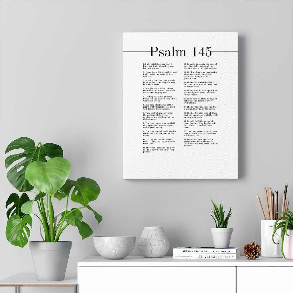 Scripture Walls My God O King Psalm 145 Bible Verse Canvas Christian Wall Art Ready to Hang Unframed-Express Your Love Gifts