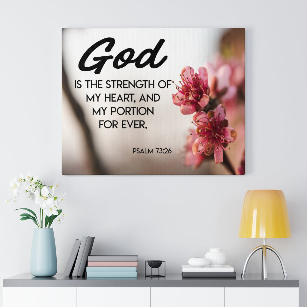 Scripture Walls My Heart And My Portion Psalm 73:26 Wall Art Christian Home Decor Unframed-Express Your Love Gifts