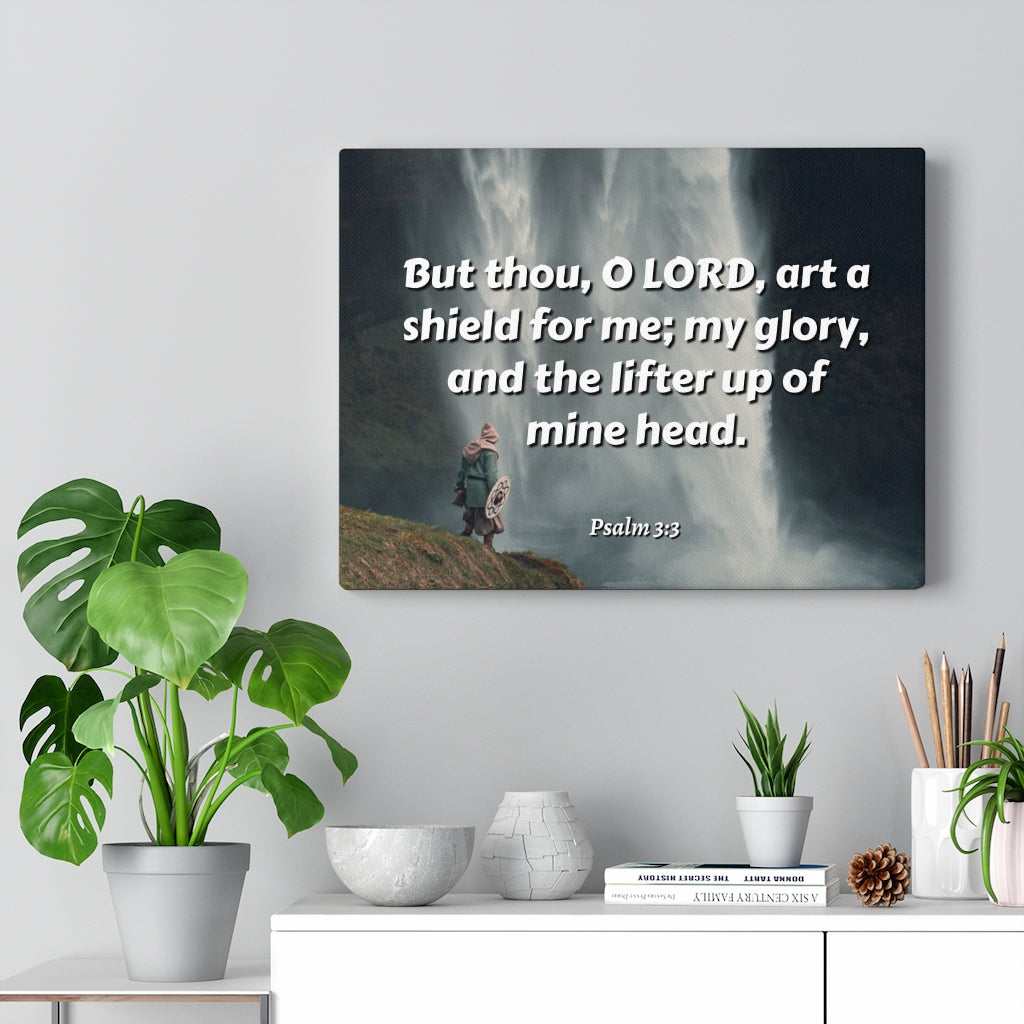 Scripture Walls My Shield Psalm 3:3 Bible Verse Canvas Christian Wall Art Ready to Hang Unframed-Express Your Love Gifts