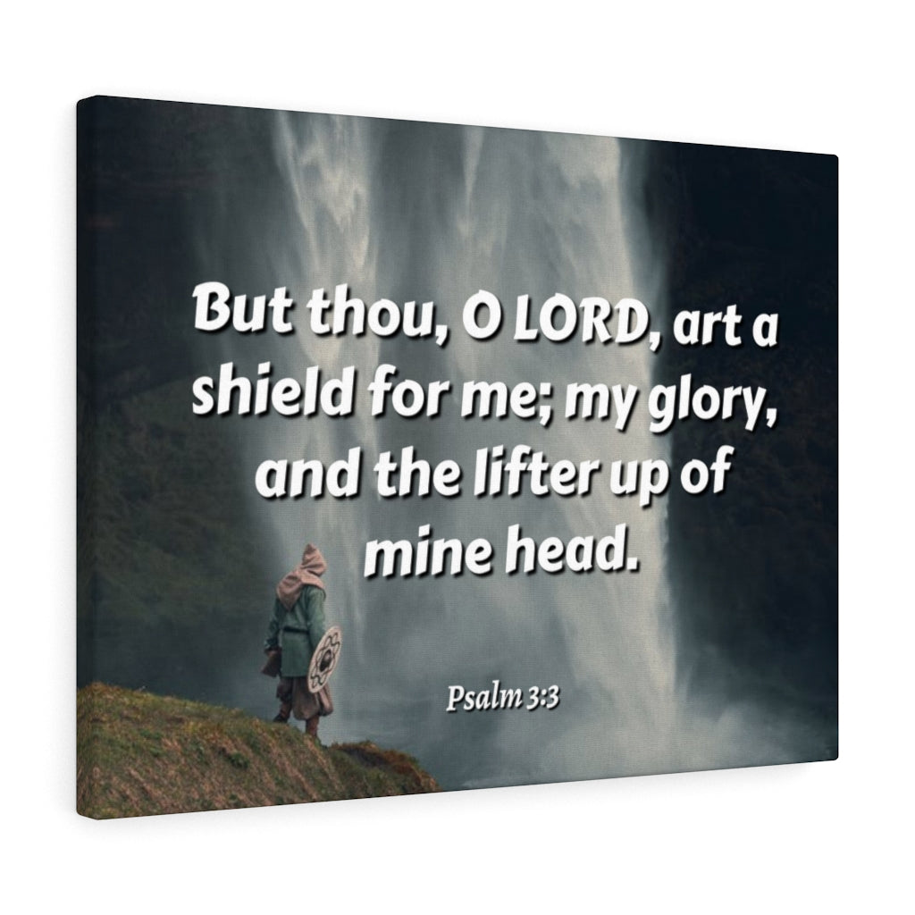 Scripture Walls My Shield Psalm 3:3 Bible Verse Canvas Christian Wall Art Ready to Hang Unframed-Express Your Love Gifts