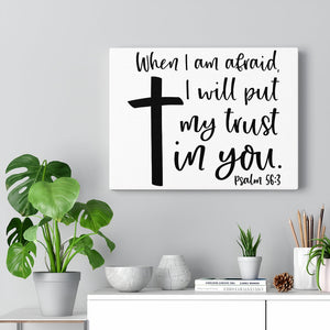 Scripture Walls My Trust In You Psalm 56:3 Bible Verse Canvas Christian Wall Art Ready to Hang Unframed-Express Your Love Gifts