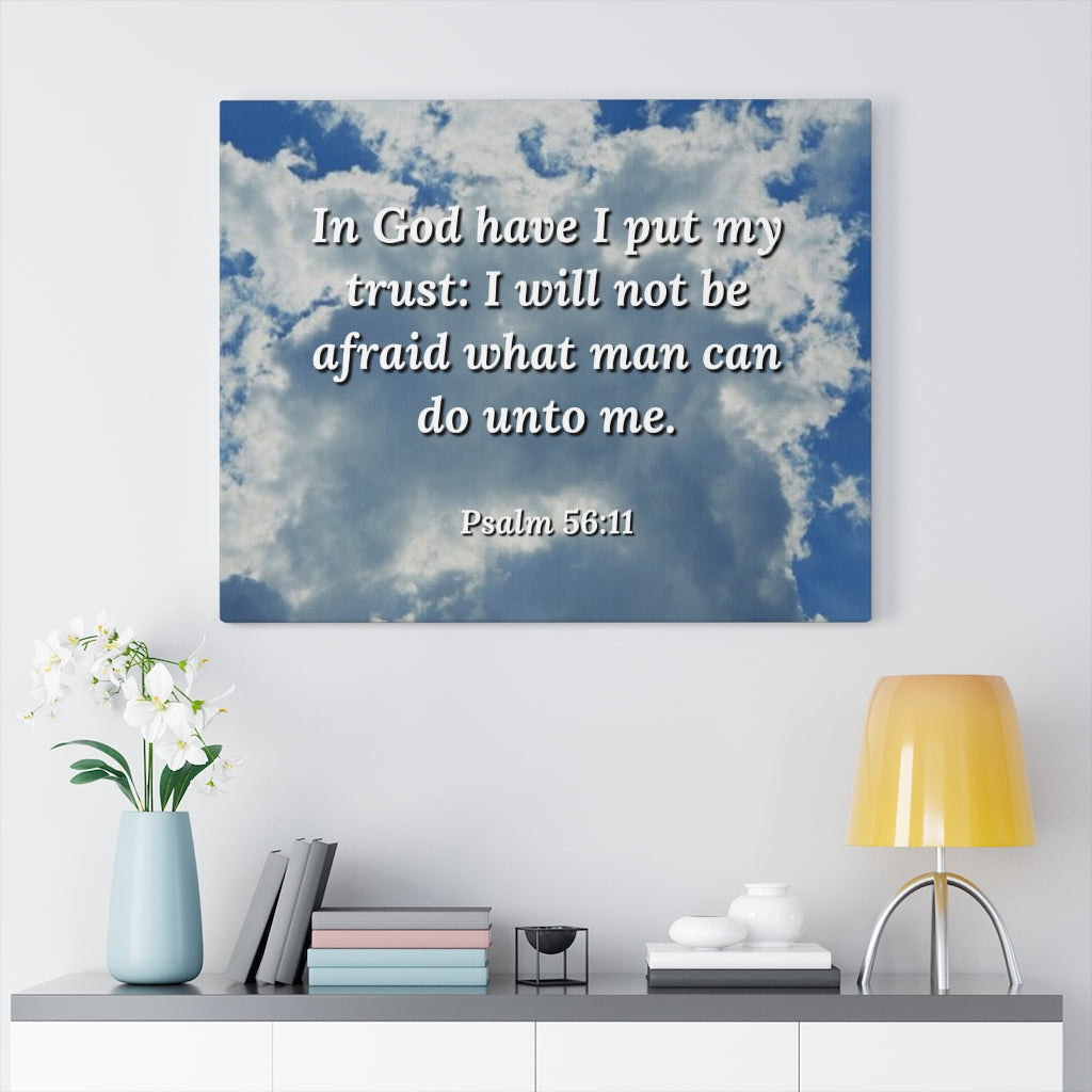 Scripture Walls My Trust Psalm 56:11 Bible Verse Canvas Christian Wall Art Ready to Hang Unframed-Express Your Love Gifts