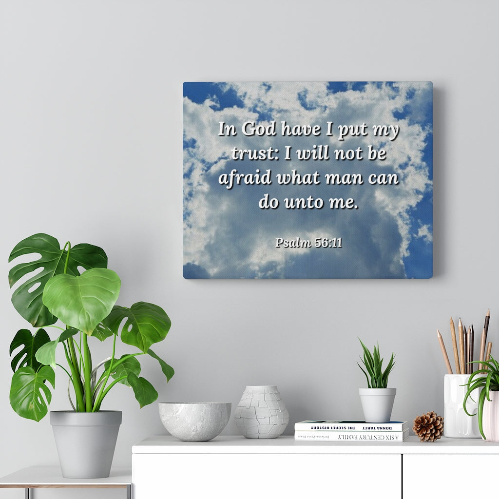 Scripture Walls My Trust Psalm 56:11 Bible Verse Canvas Christian Wall Art Ready to Hang Unframed-Express Your Love Gifts