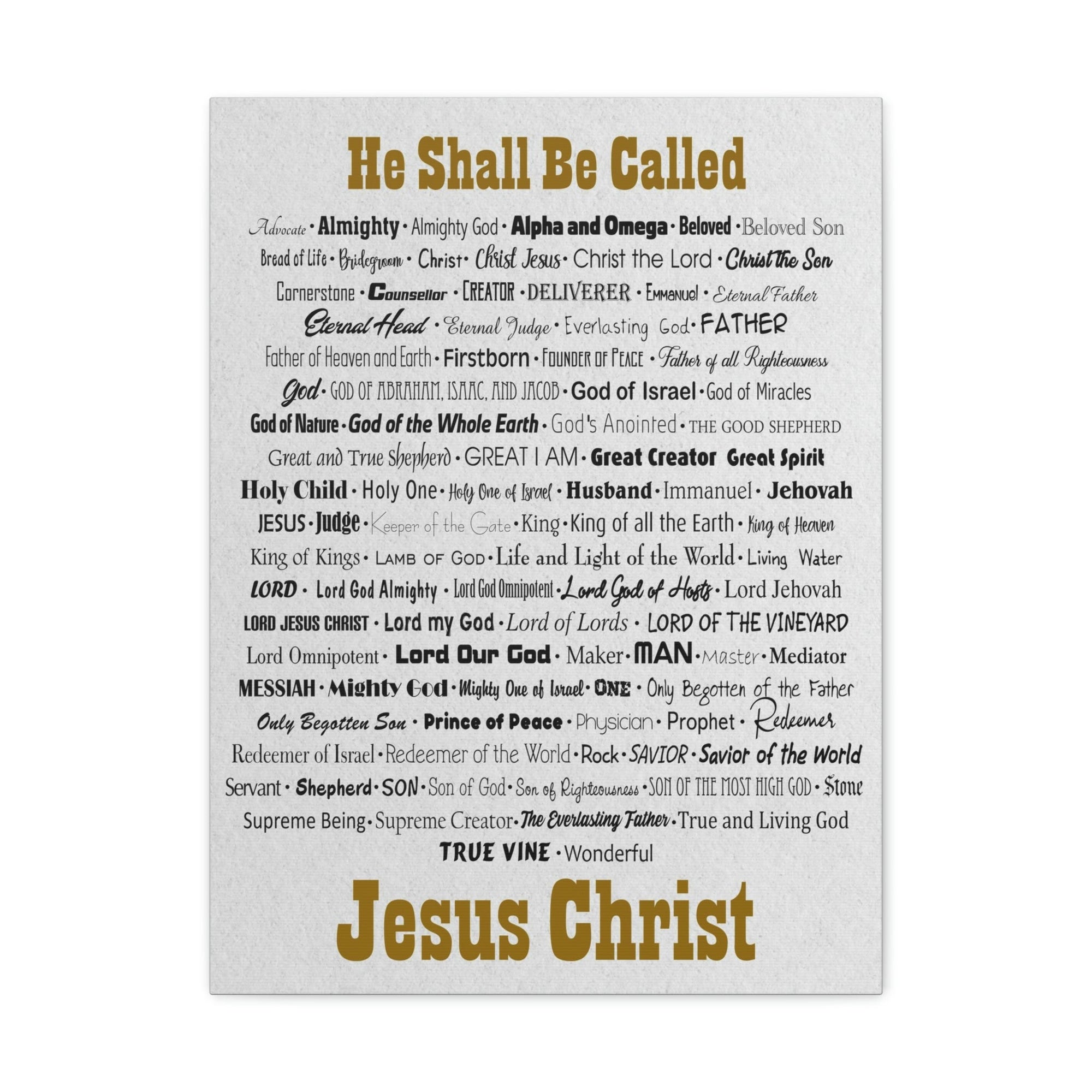Scripture Walls Names of God He Shall Be Called Matthew 1:21 Christian Home Decor Unframed-Express Your Love Gifts