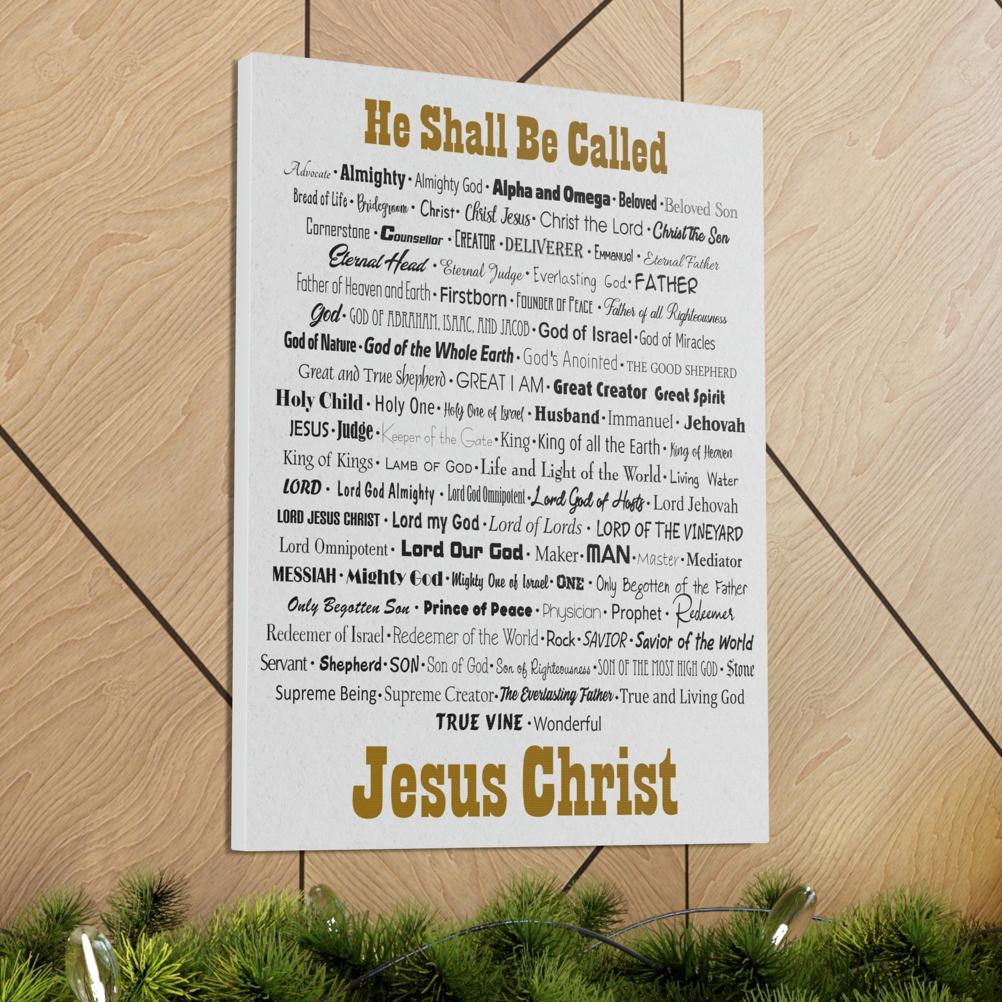 Scripture Walls Names of God He Shall Be Called Matthew 1:21 Christian Home Decor Unframed-Express Your Love Gifts