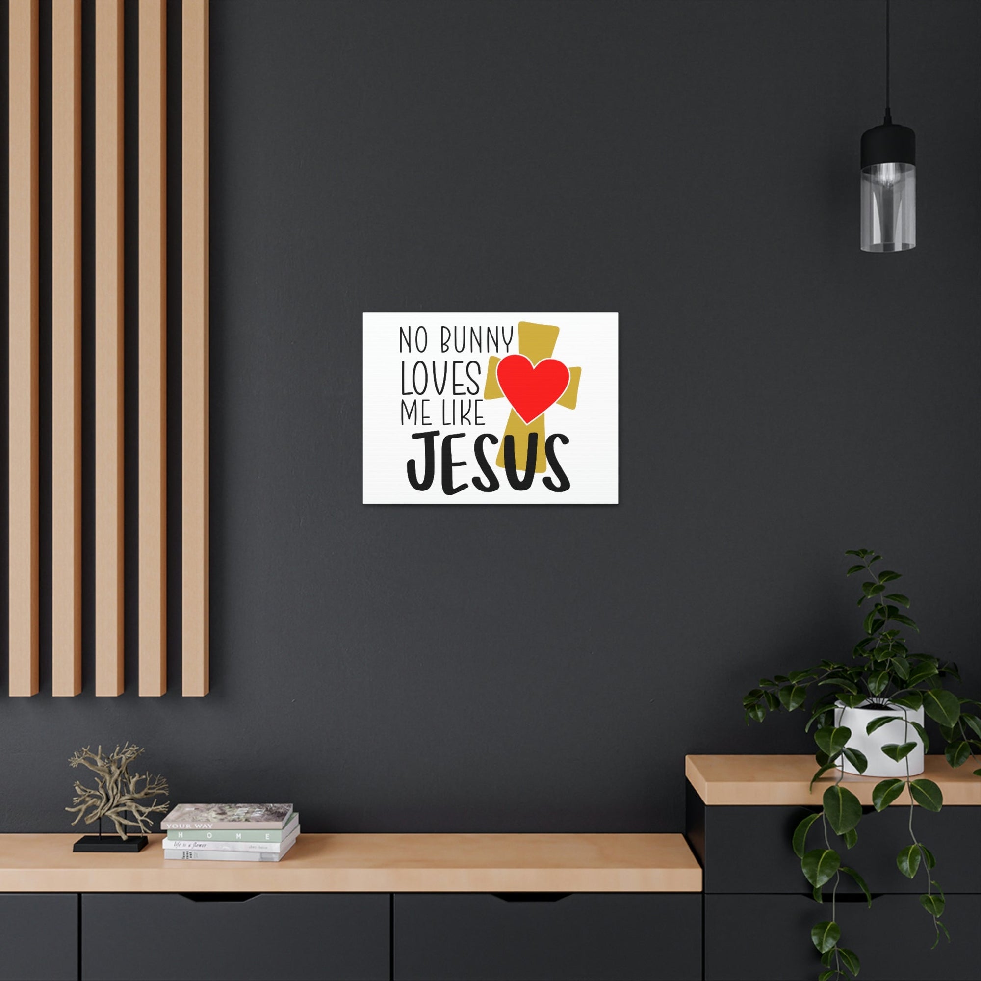 Scripture Walls No Bunny Loves Me Like Jesus Romans 5:8 Christian Wall Art Print Ready to Hang Unframed-Express Your Love Gifts
