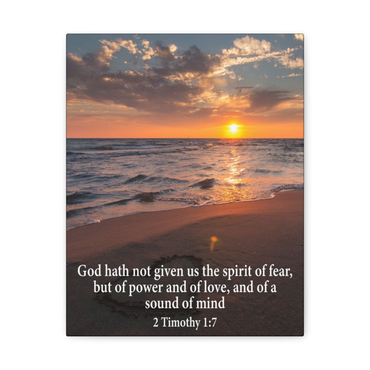 Scripture Walls No Fear 2 Timothy 1:7 Christian Wall Art Bible Verse Print Ready to Hang Unframed-Express Your Love Gifts