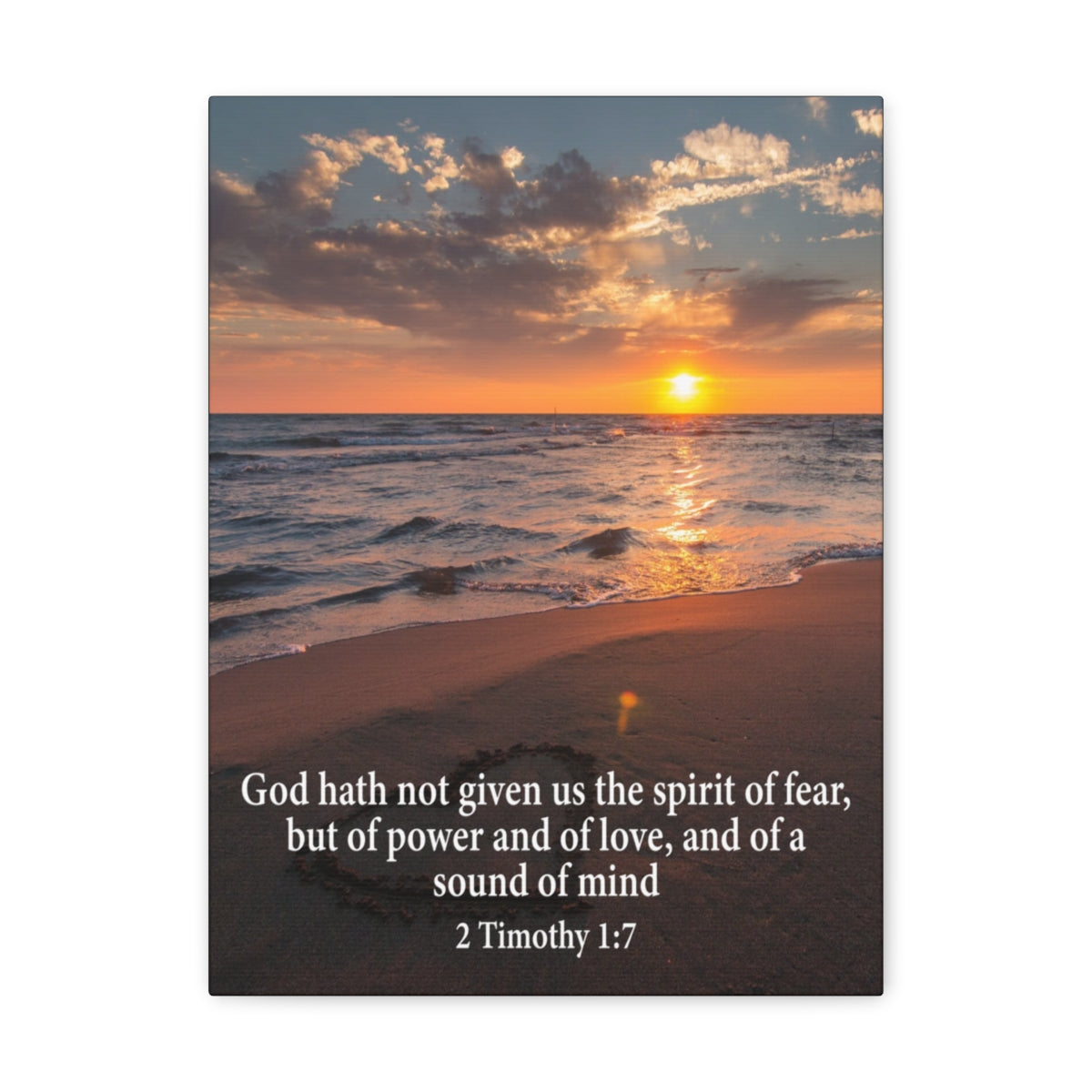 Scripture Walls No Fear 2 Timothy 1:7 Christian Wall Art Bible Verse Print Ready to Hang Unframed-Express Your Love Gifts
