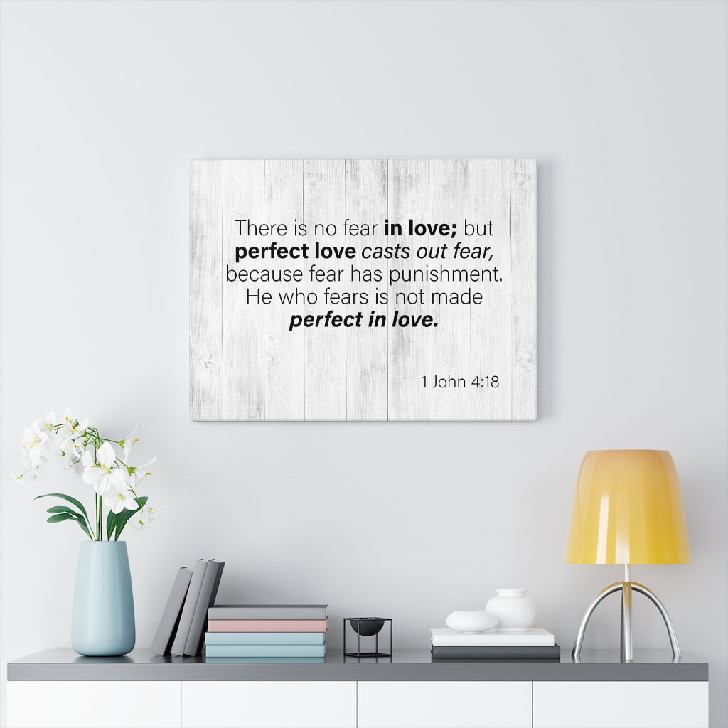 Scripture Walls No Fear in Love 1 John 4:18 Bible Verse Canvas Christi -  Express Your Love Gifts