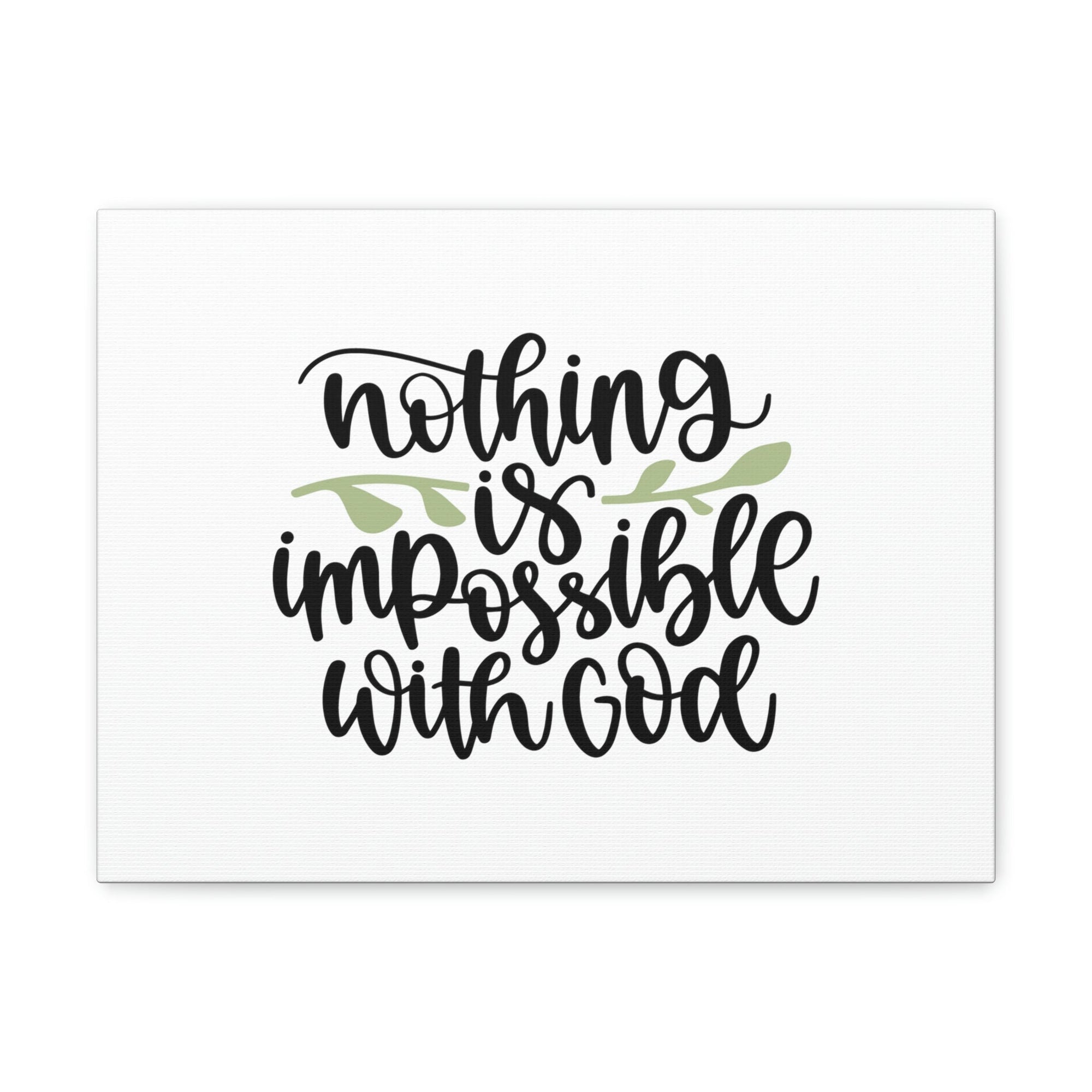 Scripture Walls Nothing Is Impossible With God Luke 1:37 Christian Wall Art Bible Verse Print Ready to Hang Unframed-Express Your Love Gifts