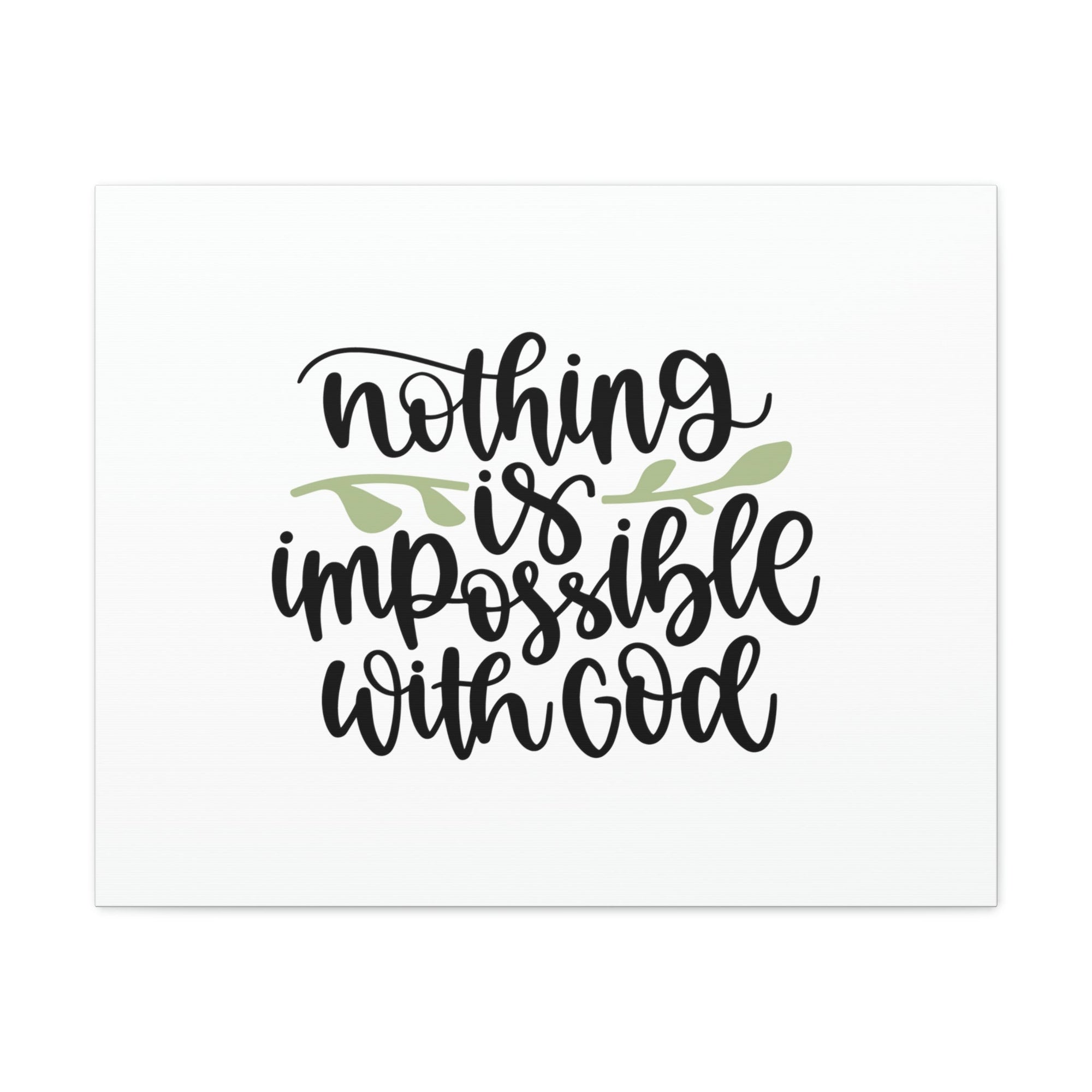 Scripture Walls Nothing Is Impossible With God Luke 1:37 Christian Wall Art Bible Verse Print Ready to Hang Unframed-Express Your Love Gifts
