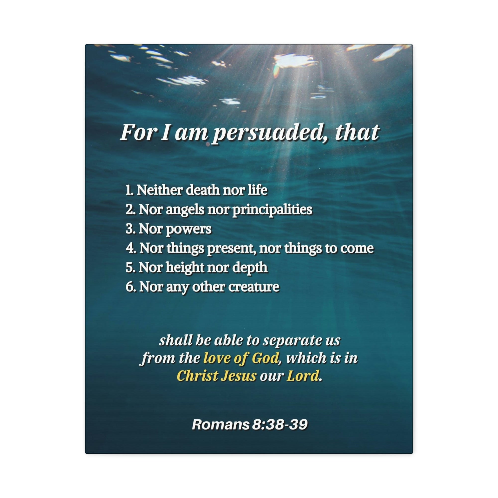 Scripture Walls Nothing Separates Us Love Of God Romans 8:39 Bible Verse Canvas Christian Wall Art Ready to Hang Unframed-Express Your Love Gifts