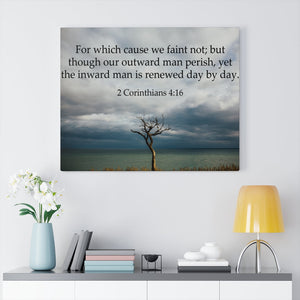 Scripture Walls Outward Man Perishes 2 Corinthians 4:16 Bible Verse Canvas Christian Wall Art Ready to Hang Unframed-Express Your Love Gifts