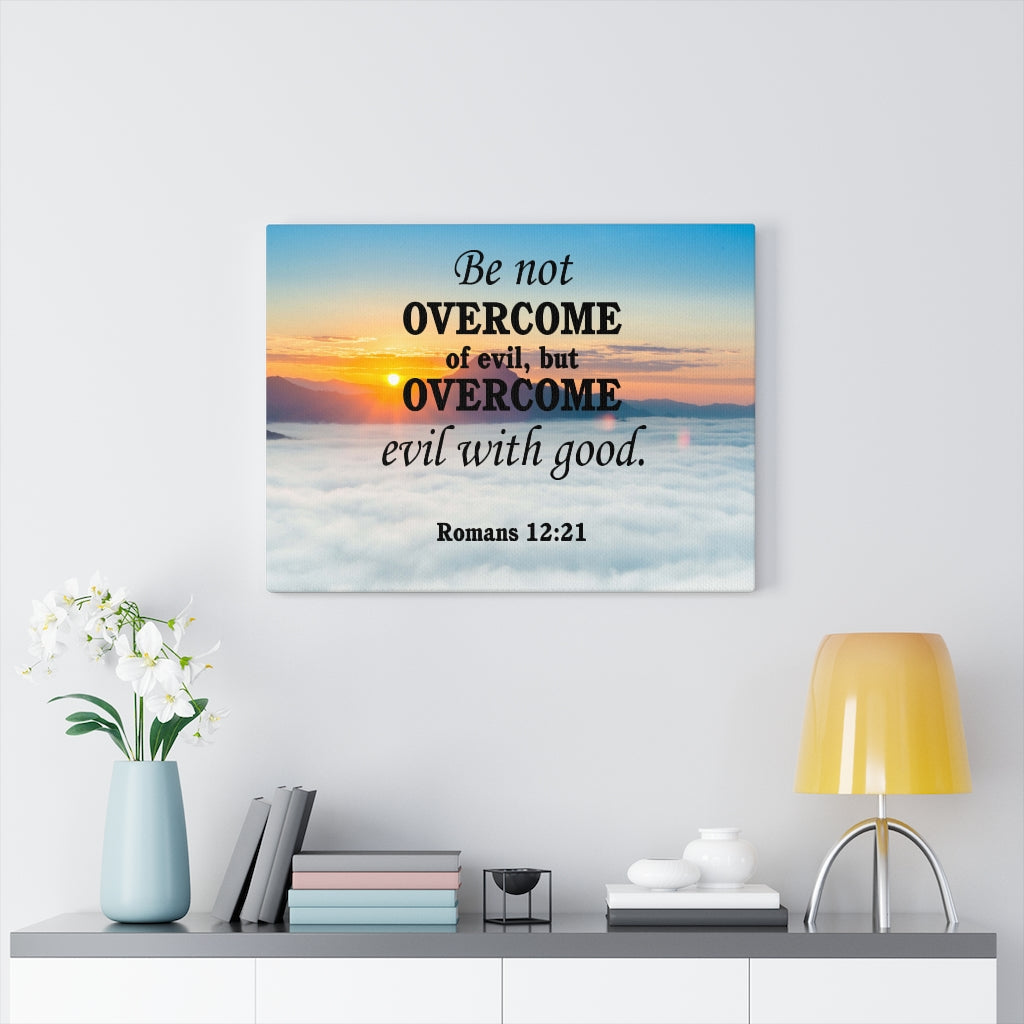 Scripture Walls Overcome With Good Romans 12:21 Christian Home Decor Bible Art Unframed-Express Your Love Gifts