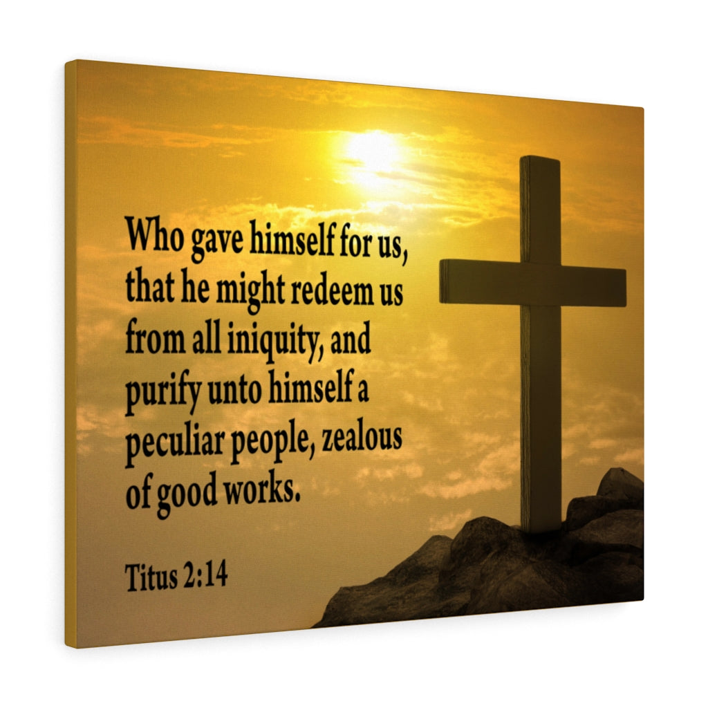 Scripture Walls Peculiar People Titus 2:14Bible Verse Canvas Christian Wall Art Ready to Hang Unframed-Express Your Love Gifts