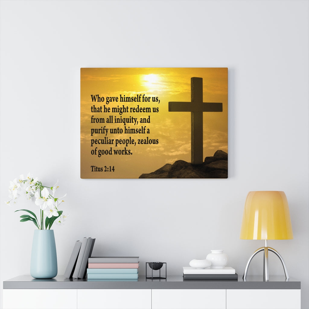 Scripture Walls Peculiar People Titus 2:14Bible Verse Canvas Christian Wall Art Ready to Hang Unframed-Express Your Love Gifts