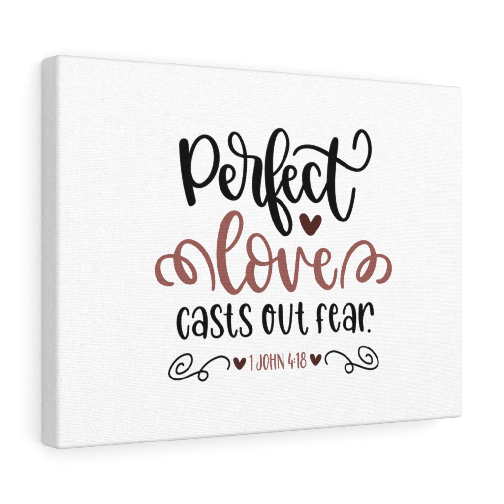 Scripture Walls Perfect Love 1 John 4:18 Bible Verse Canvas Christian Wall Art Ready to Hang Unframed-Express Your Love Gifts