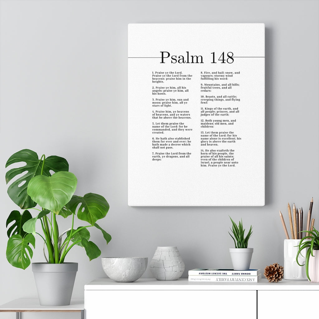 Scripture Walls Praise Him Ye Heavens Of Heavens Psalm 148 Bible Verse Canvas Christian Wall Art Ready to Hang Unframed-Express Your Love Gifts