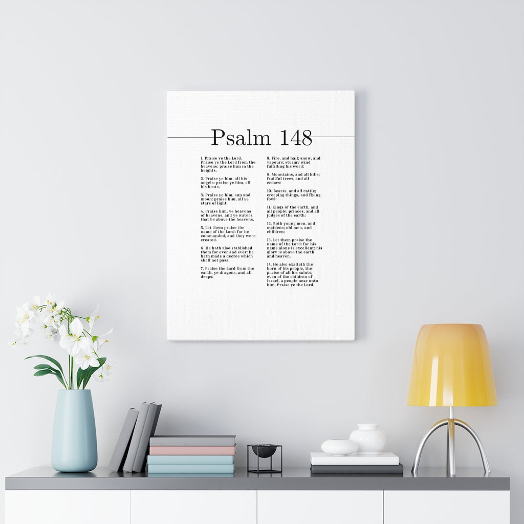 Scripture Walls Praise Him Ye Heavens Of Heavens Psalm 148 Bible Verse Canvas Christian Wall Art Ready to Hang Unframed-Express Your Love Gifts