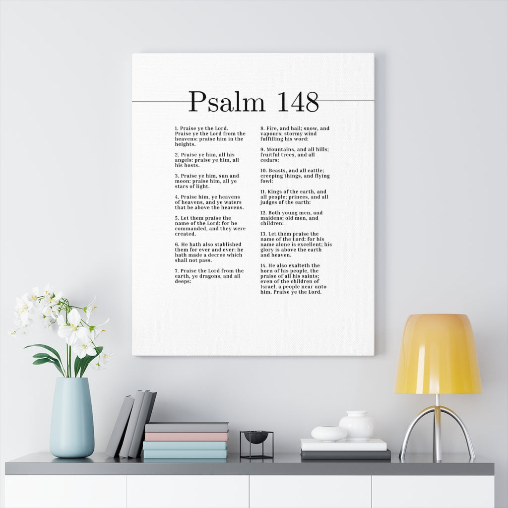 Scripture Walls Praise Him Ye Heavens Of Heavens Psalm 148 Bible Verse Canvas Christian Wall Art Ready to Hang Unframed-Express Your Love Gifts