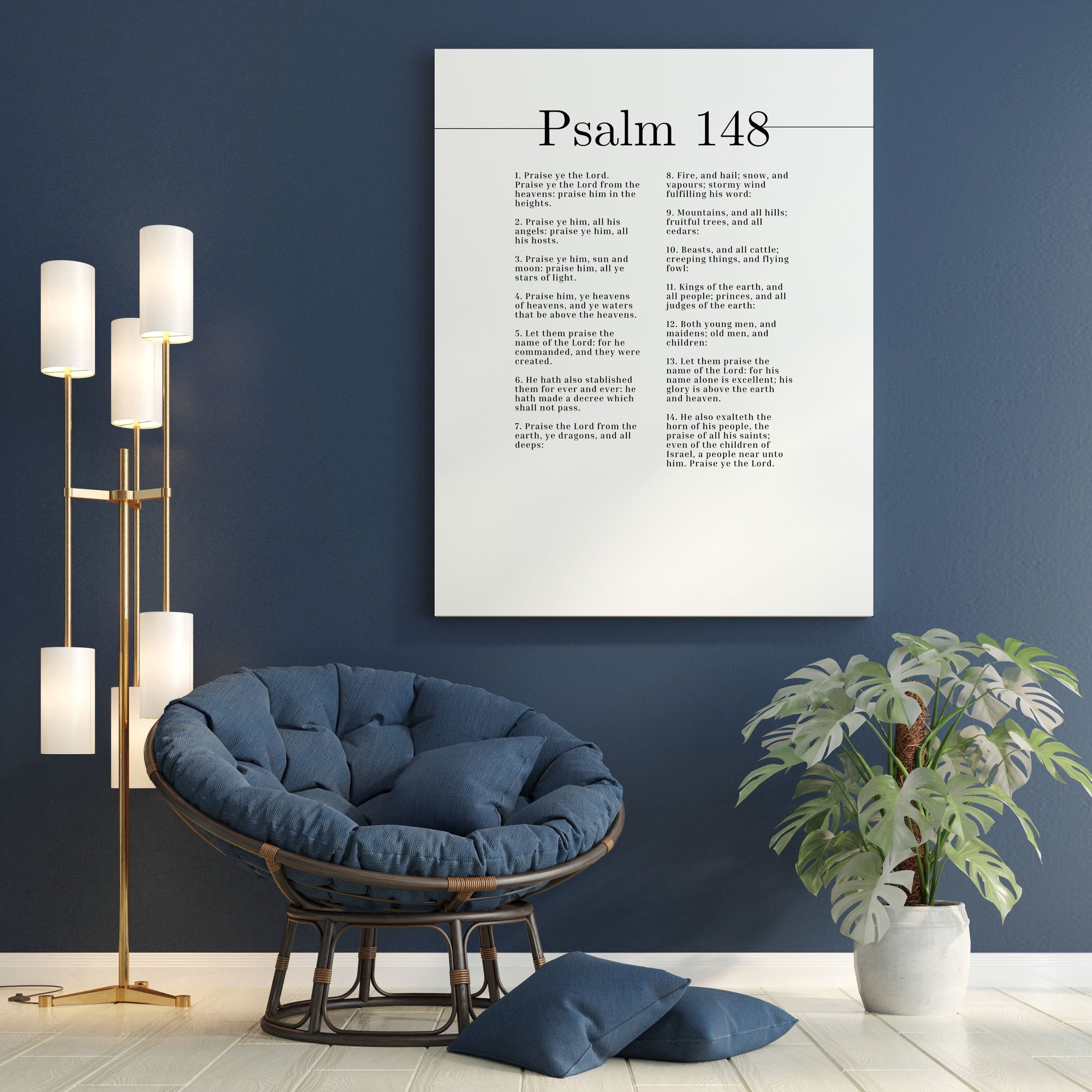 Scripture Walls Praise Him Ye Heavens Of Heavens Psalm 148 Bible Verse Canvas Christian Wall Art Ready to Hang Unframed-Express Your Love Gifts