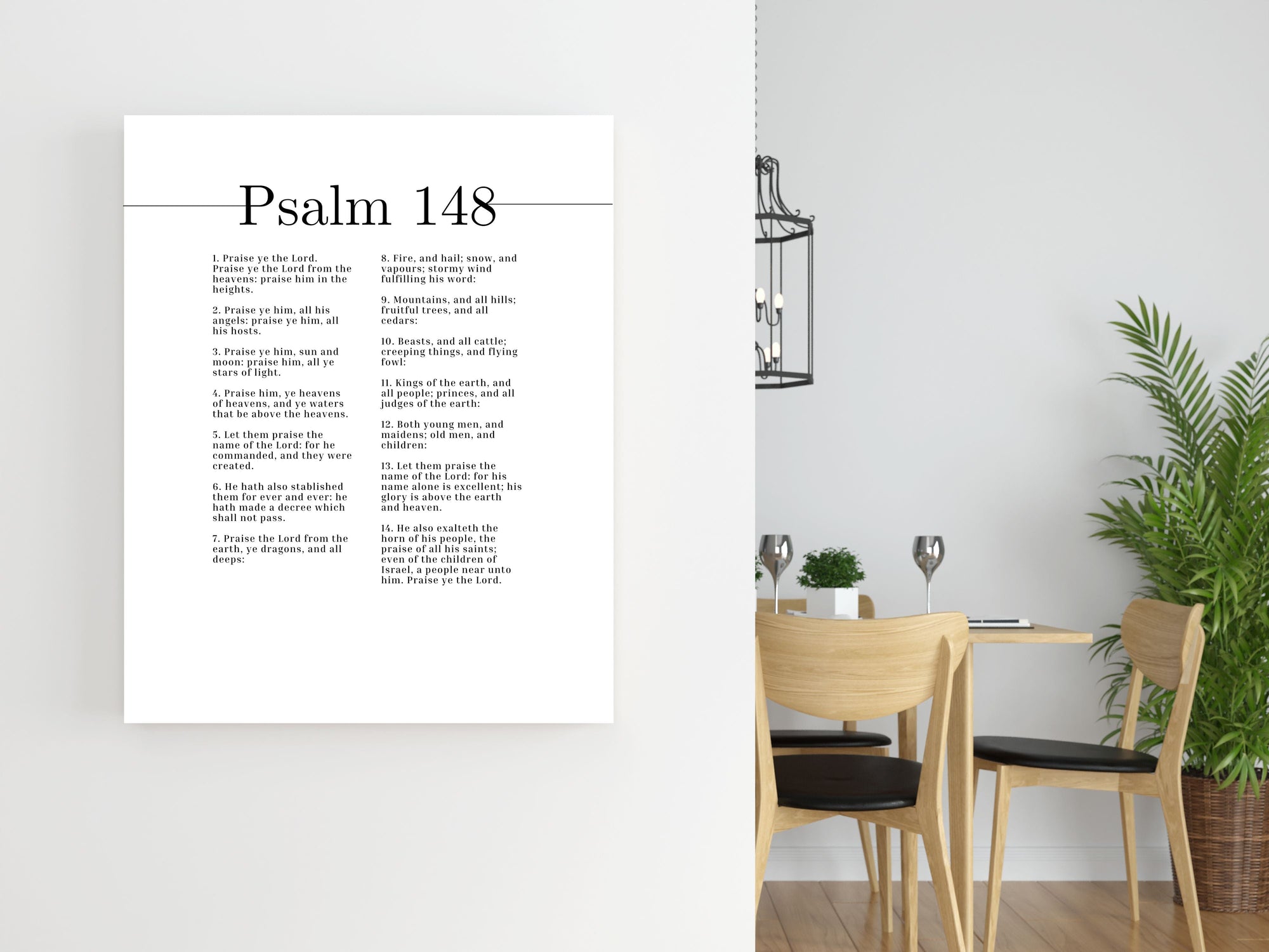 Scripture Walls Praise Him Ye Heavens Of Heavens Psalm 148 Bible Verse Canvas Christian Wall Art Ready to Hang Unframed-Express Your Love Gifts