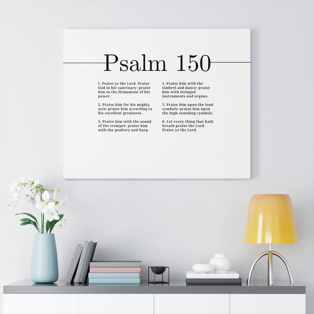 Scripture Walls Praise Ye The Lord Psalm 150 Bible Verse Canvas Christian Wall Art Ready to Hang Unframed-Express Your Love Gifts