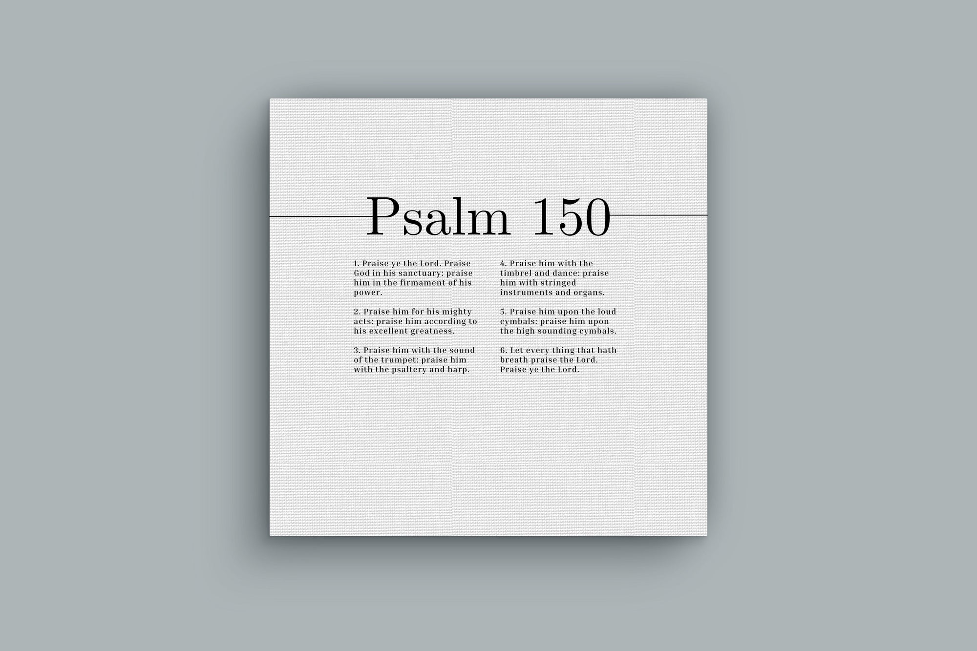 Scripture Walls Praise Ye The Lord Psalm 150 Bible Verse Canvas Christian Wall Art Ready to Hang Unframed-Express Your Love Gifts