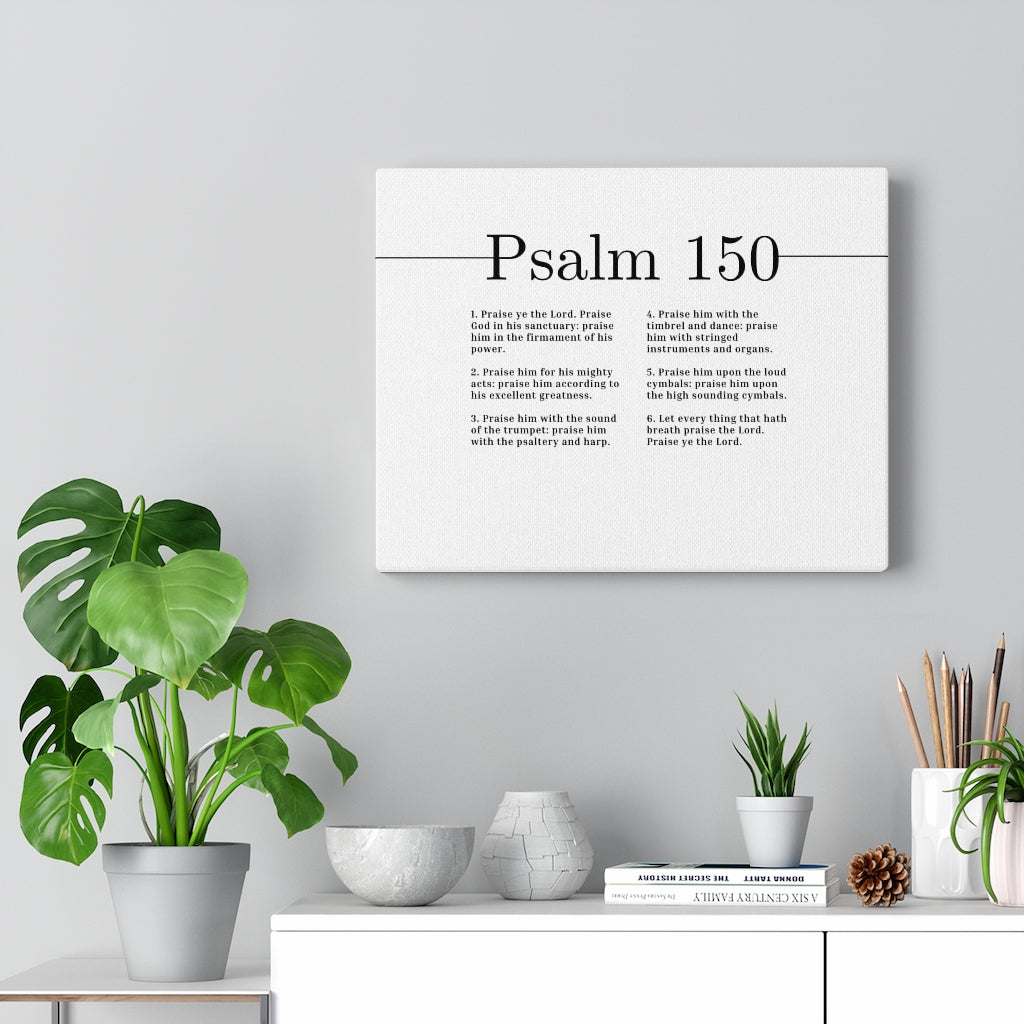 Scripture Walls Praise Ye The Lord Psalm 150 Bible Verse Canvas Christian Wall Art Ready to Hang Unframed-Express Your Love Gifts