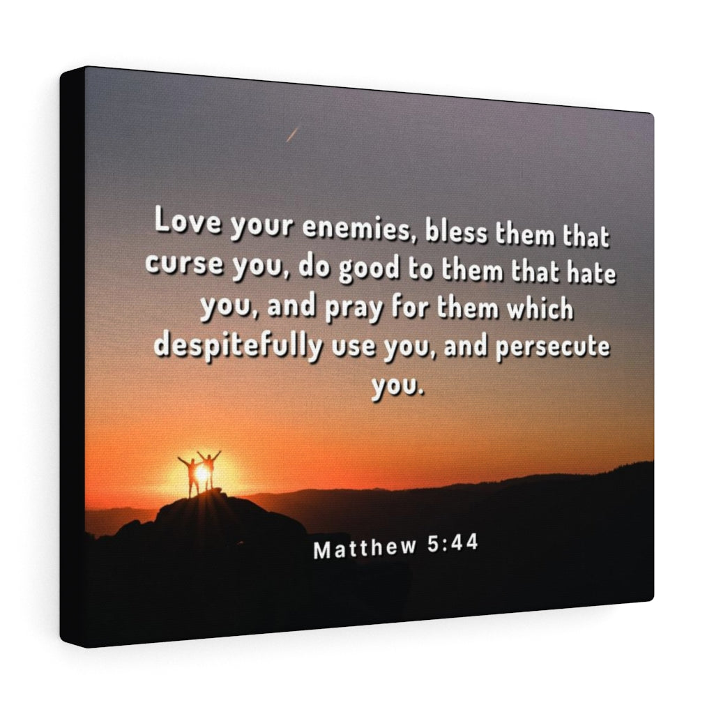 Scripture Walls Pray For Them Matthew 5:44 Bible Verse Canvas Christian Wall Art Ready to Hang Unframed-Express Your Love Gifts